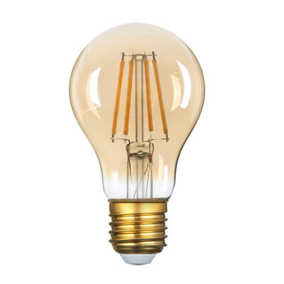 LED Bulb A60 8W Filament Golden Glass Dimmable 8W Warm white
