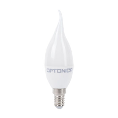LED Plastic Candle Bulb C37 E14 6W White light