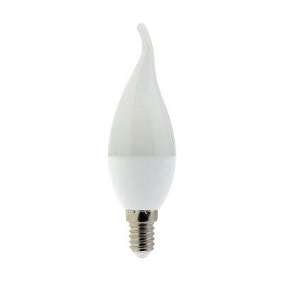 LED Plastic Candle Bulb C37 E14 6W Neutral white