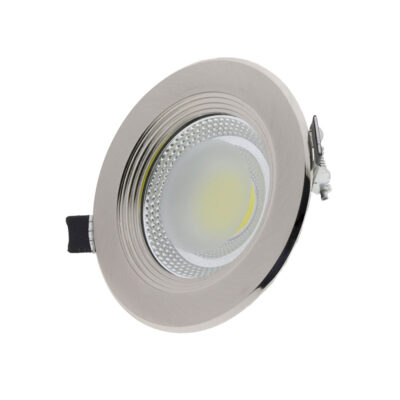LED COB Downlight Round Inox 15W Warm white