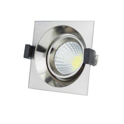 LED COB Downlight Square Inox Build-In 8W White light