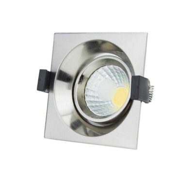 LED COB Downlight Square Inox Build-In 8W Neutral white