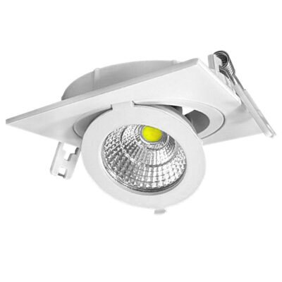 LED COB Downlight Adjustable Square 12W White light