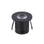 LED Cabinet Light - 1W Round - Black Body 1W Warm white