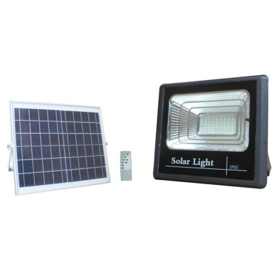 LED Solar Powered Floodlight + Solar Panel EQUIV. 16W White light