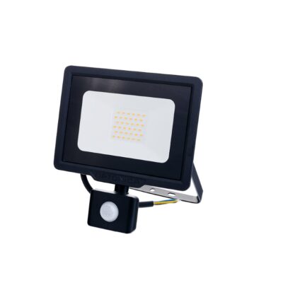 LED SMD Floodlight Black City Line With PIR Sensor 50W White light