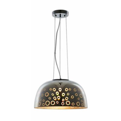 3D Glass Umbrella Pendant D400 Chrome Circles None None
