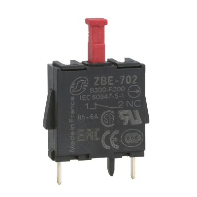 Kontaktni blok, jednostruki, za glavu promjera 22, 1M kontakt, zatici za PCB od legure srebra