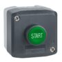 Tamno siva stanica, upu?teno tipkalo, zeleno, promjera 22, opru?ni povrat, 1R kontakt, Start