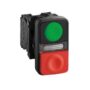 Tipkalo, svjetle?e, dvostruko, crveno-zeleno (O-I), ?uti LED u sredini, upu?teno, fi: 22, 1R+1M, 240V