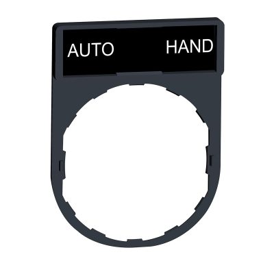 Držač za legendu 30 x 40 mm s legendom 8 x 27 mm, s oznakom AUTO-HAND