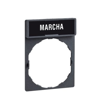 Držač za legendu 30 x 40 mm s legendom 8 x 27 mm, s oznakom MARCHA