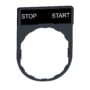 Držač za legendu 30 x 40 mm s legendom 8 x 27 mm, s oznakom START-START