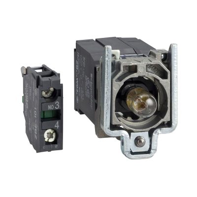 Blok lampice s ku?i?tem odnosno spojnim prstenom i ?aruljom sa ?arnom niti BA9s, 110…120V, 1NO