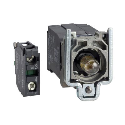 Blok lampice s ku?i?tem odnosno spojnim prstenom i ?aruljicom sa ?arnom niti BA9s, 400V, 1NO