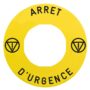 označena legenda promjera 60 za zaustavljanje u slučaju nužde, ARRET D’URGENCE, logo ISO13850