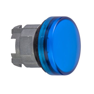 Glava plave signalne ?aruljice promjera 22, s o?ljebljenom le?om za integralni LED