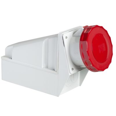Utičnica PratiKa, zidna, pod kutem, 3P+N+PE, 125A, 380-415V, 50..60Hz, IP67, priključak vijak, satni broj 6