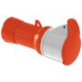 Utičnica PratiKa, ravna za montažu na kabel 3P+N+E, 16A, 380-415V, 50..60Hz, IP44, priključak vijak, satni broj 6