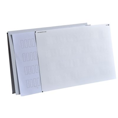 List sa 50 neoznačenih legendi 6,5 x 15,5 mm za držač