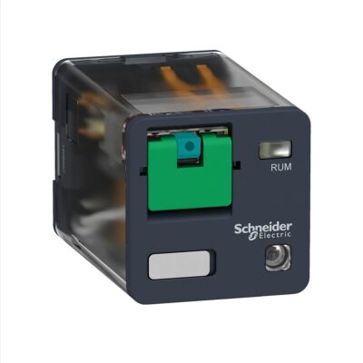 Relej uti?ni RUM, 3 preklopna kontakta, 10A, 125V DC sa zastavicom za ispitivanje i LED indikacijom