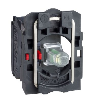 Blok bijele lampice s ku?i?tem odnosno spojnim prstenom i ugra?enim LED-om, 24 V, 1M kontakt