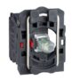Blok bijele lampice s ku?i?tem odnosno spojnim prstenom i ugra?enim LED-om, 24 V, 1M kontakt