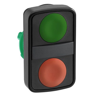 Glava dvostrukog tipkala, zeleno upu?teno, crveno upu?teno, promjera 22, neozna?eno