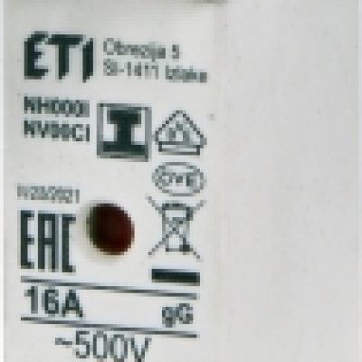 Rastalni uložak NH000/I gG 16A/500V
