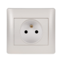 RHYME FRENCH TYPE SOCKET WHITE METALLIC