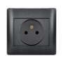 RHYME FRENCH TYPE SOCKET GRAPHITE METALLIC