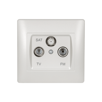 RHYME TV+FM+SAT UTIČNICA BIJELA METALIK