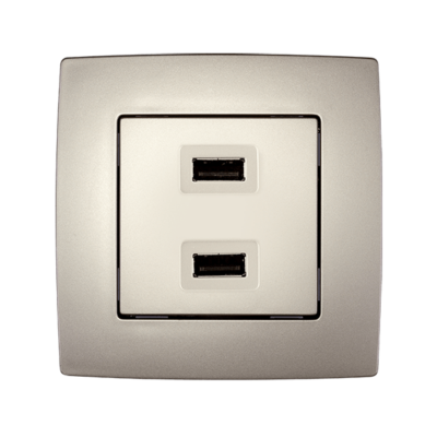 CITY DVOSTUKI USB ŠAMPANJ METALIK