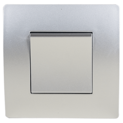 EL BASIC TG115 1 BUTTON CROSS WAY SWITCH SILVER GR