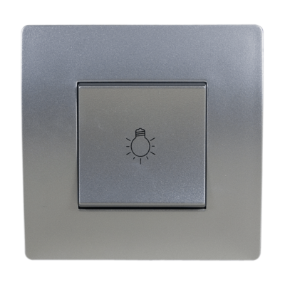 EL BASIC TG112A PUSH BUTTON SWITCH SILVER GREY-OLD