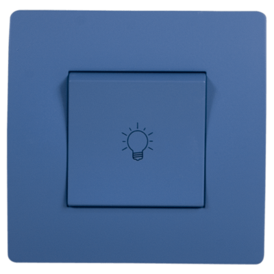 EL BASIC TG112A PUSH LIGHT BUTTON SWITCH BLUE-OLD
