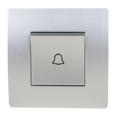 EL BASIC TG112 DOORBELL SWITCH SILVER GREY-OLD