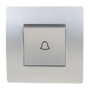 EL BASIC TG112 DOORBELL SWITCH SILVER GREY-OLD