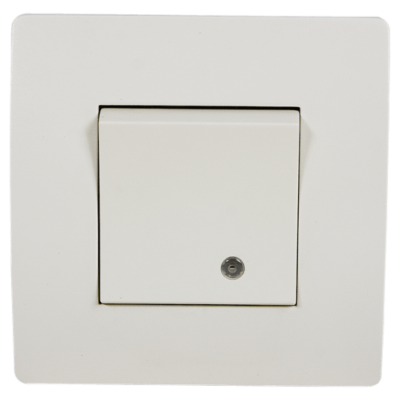 EL BASIC TG114 1 BUTTON 1 WAY SWITCH WITH LIGHT WH