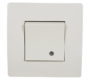 EL BASIC TG114 1 BUTTON 1 WAY SWITCH WITH LIGHT WH