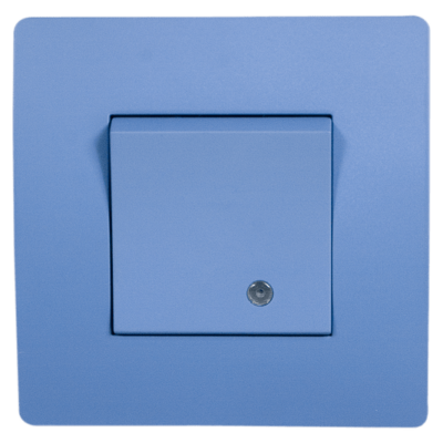 EL BASIC TG114 1 BUTTON 1 WAY SWITCH WITH LIGHT BL
