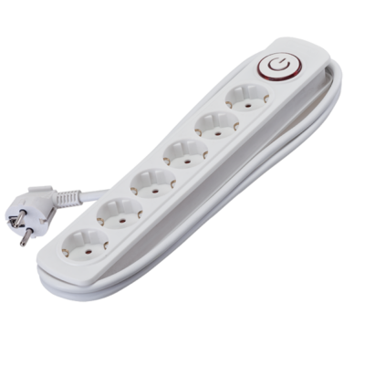 MULTIPLUG ŠESTEROSTRUKI 2M H05VV-F 3X1.5MM²+KLJUČ