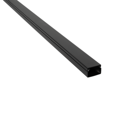 2m. 15X10 PLASTIC CABLE TRUNKING CT2 BLACK