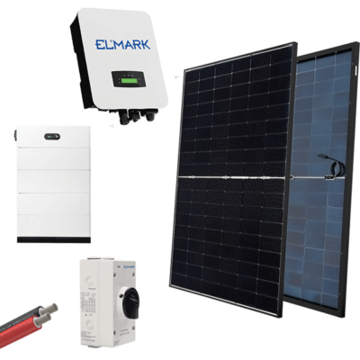 HYBR. SOLAR SYSTEM 3P/10kW 430W PANELS WITH BATT.