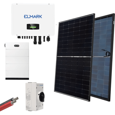 HYBR. SOLAR SYSTEM 3P/15KW 430W PANELS WITH BATT.