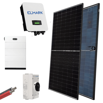 HYBR. SOLAR SYSTEM 3P/10kW 580W PANELS WITH BATT.