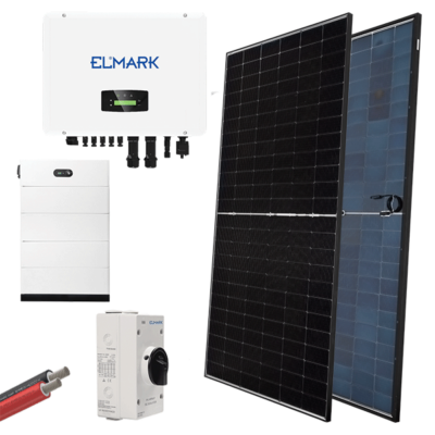HYBR. SOLAR SYSTEM 3P/15KW 580W PANELS WITH BATT.