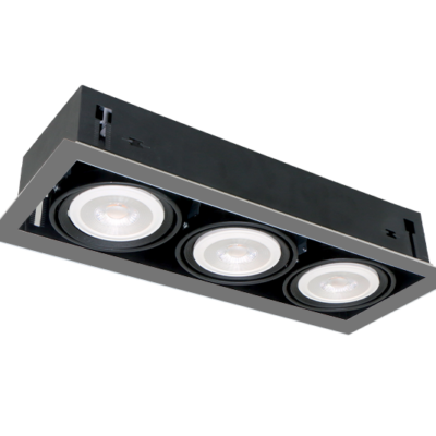 LED ACCENT UGRADBENA SVJETILJKA QUAD310 10W 3XE27 4000K TAMNO SIVA