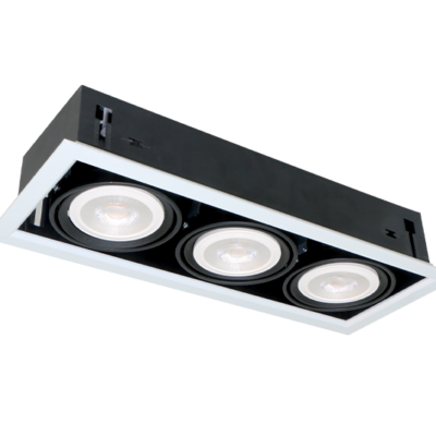 LED ACCENT UGRADBENA SVJETILJKA QUAD312 12W 3XE27 4000K TAMNO SIVA