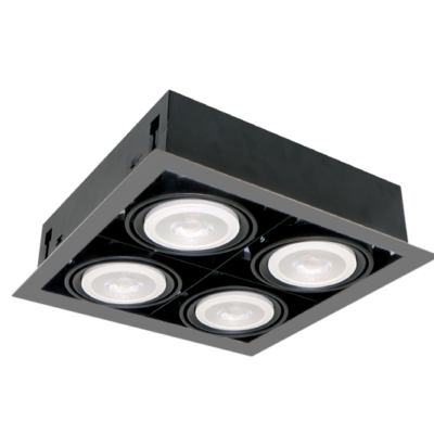 LED ACCENT UGRADBENA SVJETILJKA QUAD410 10W 4XE27 4000K TAMNO SIVA